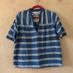 Short sleeve Ace & Jig shirt in Blue Jean textile - small